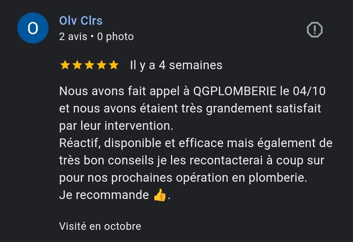 Avis positif sur un service d'optométrie, mentionnant l'accessibilité et la satisfaction.