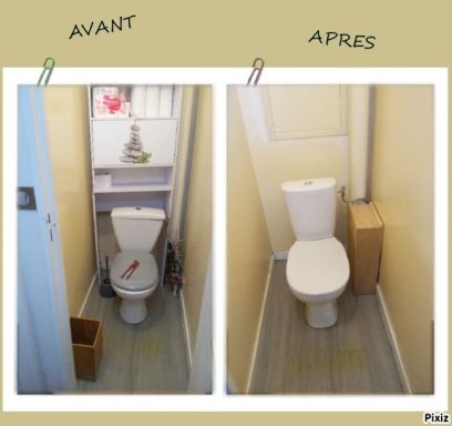 Remplacement d'un toilette Remplacement d'un WC fissuré par un nouveau toilette neuf